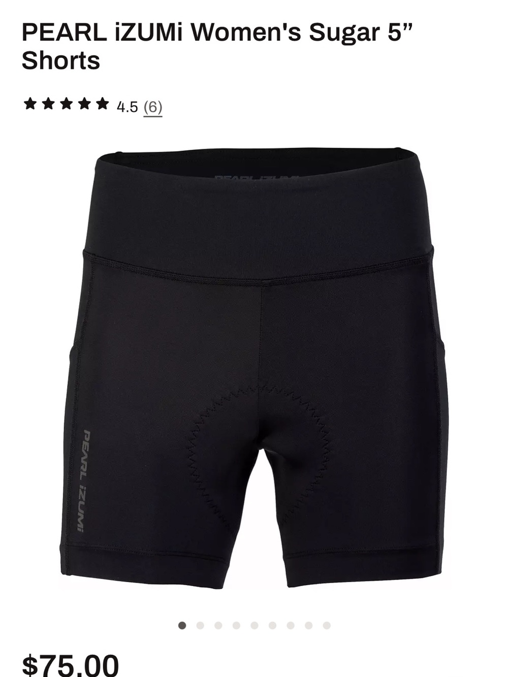 PEARL iZUMi Women's Sugar 5” Shorts - black, size large